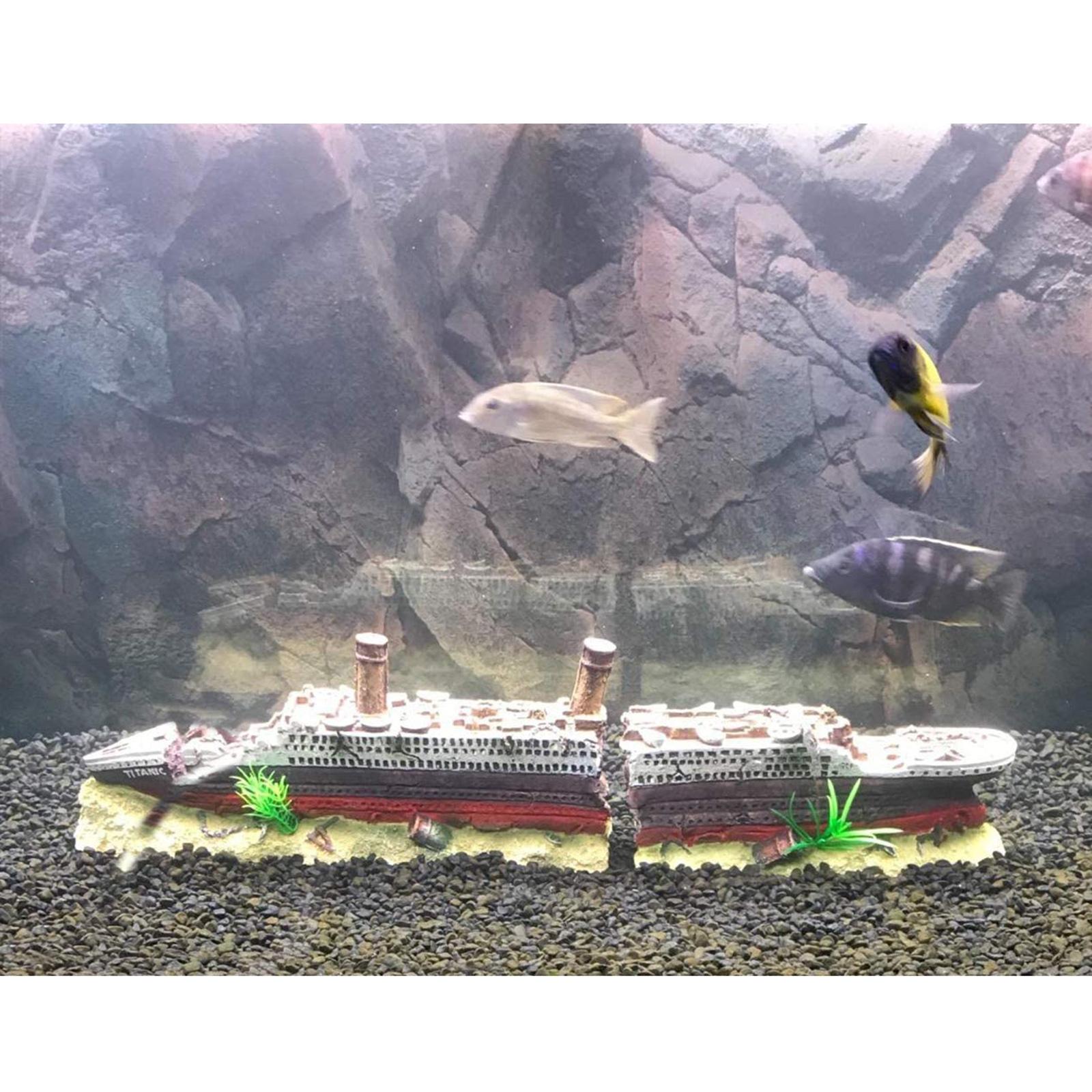 Aquarium Marina - Aquarium Resin Titanic Shipwreck Ship Ornament
