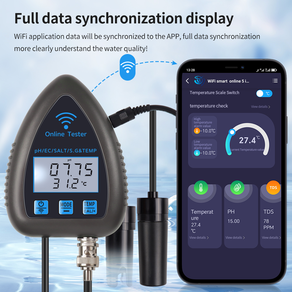 Tuya WiFi 5 in 1 Water Quality - Marine Aquarium Water Analyzer 리뷰 및 가격