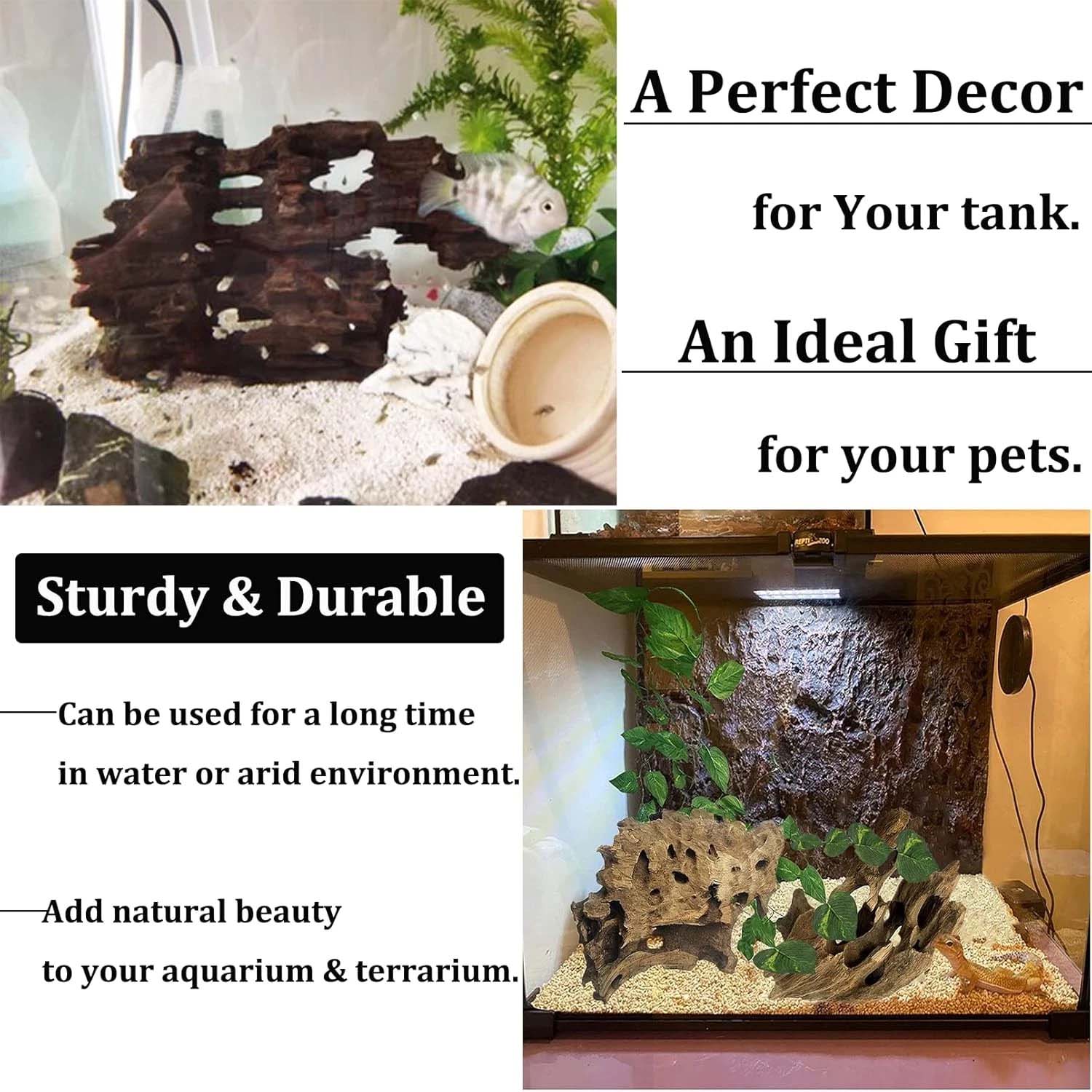 1/2PC Driftwood Aquarium Decor - Marine Aquarium Gravel 리뷰 및 가격