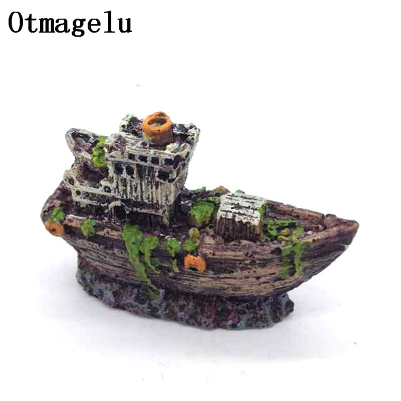 Mini Aquarium Resin Shipwreck  - Aquarium Marina 리뷰 및 가격