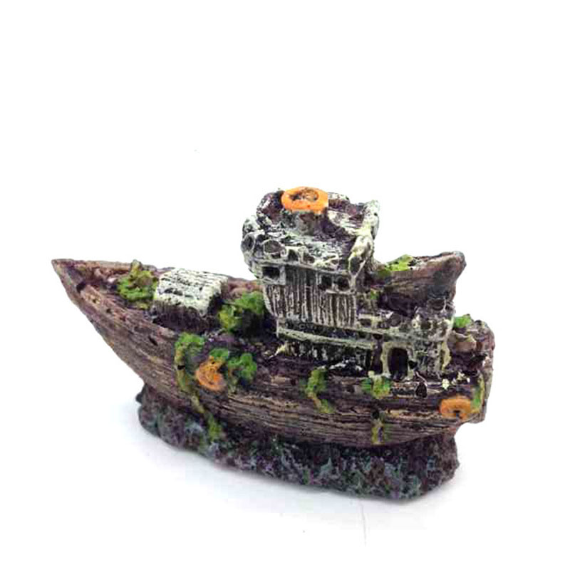 Mini Aquarium Resin Shipwreck  - Aquarium Marina 리뷰 및 가격
