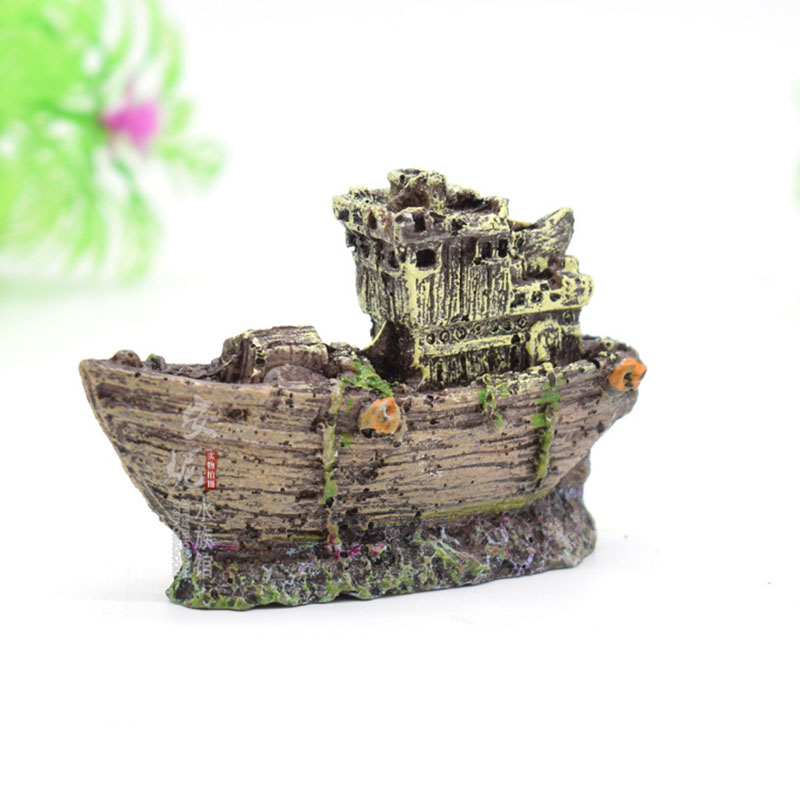 Mini Aquarium Resin Shipwreck  - Aquarium Marina 리뷰 및 가격