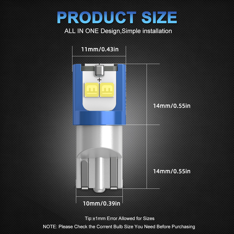 10x 194 168 T10 LED W5W LED Bu - Actinic Blue Led 리뷰 및 가격