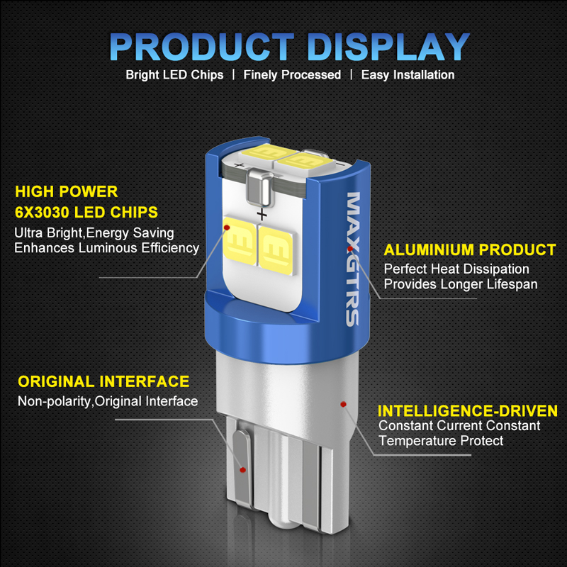 10x 194 168 T10 LED W5W LED Bu - Actinic Blue Led 리뷰 및 가격