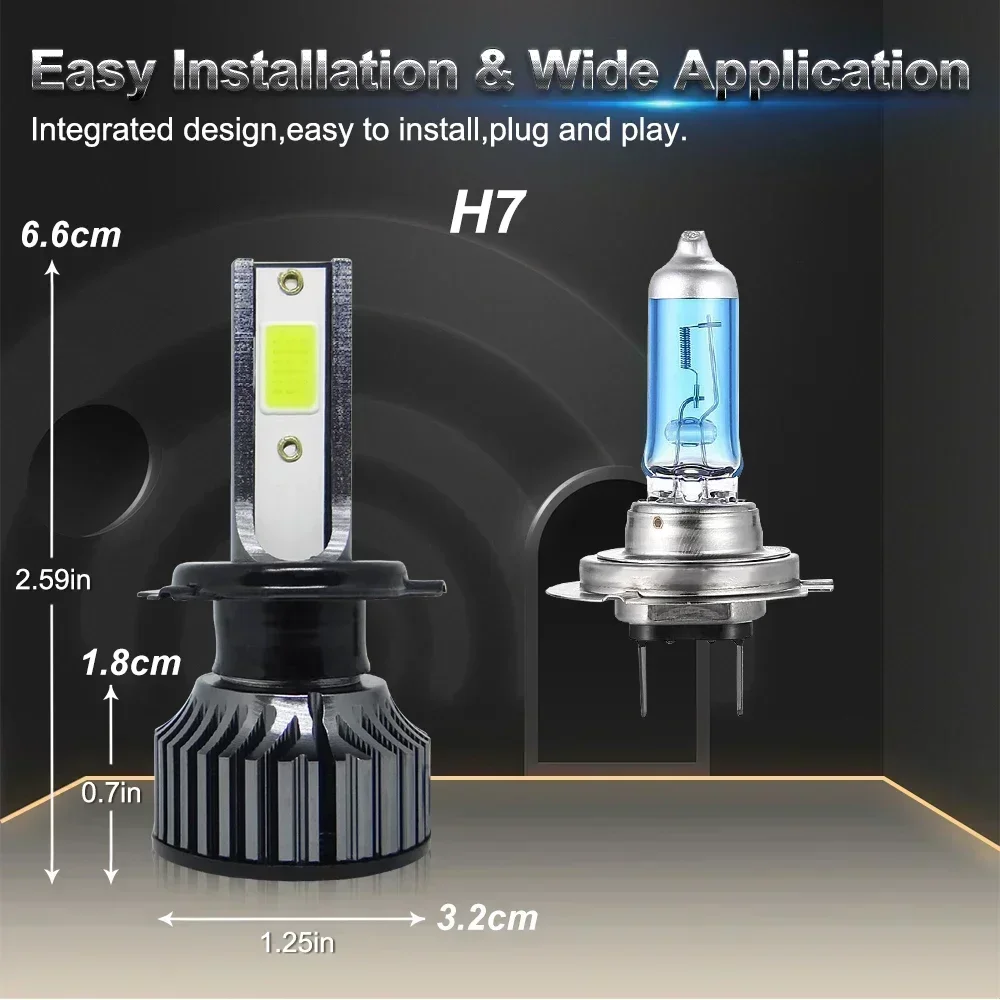 P1Car LED Headlight H4 H7 H1 H - Actinic Blue Led 리뷰 및 가격