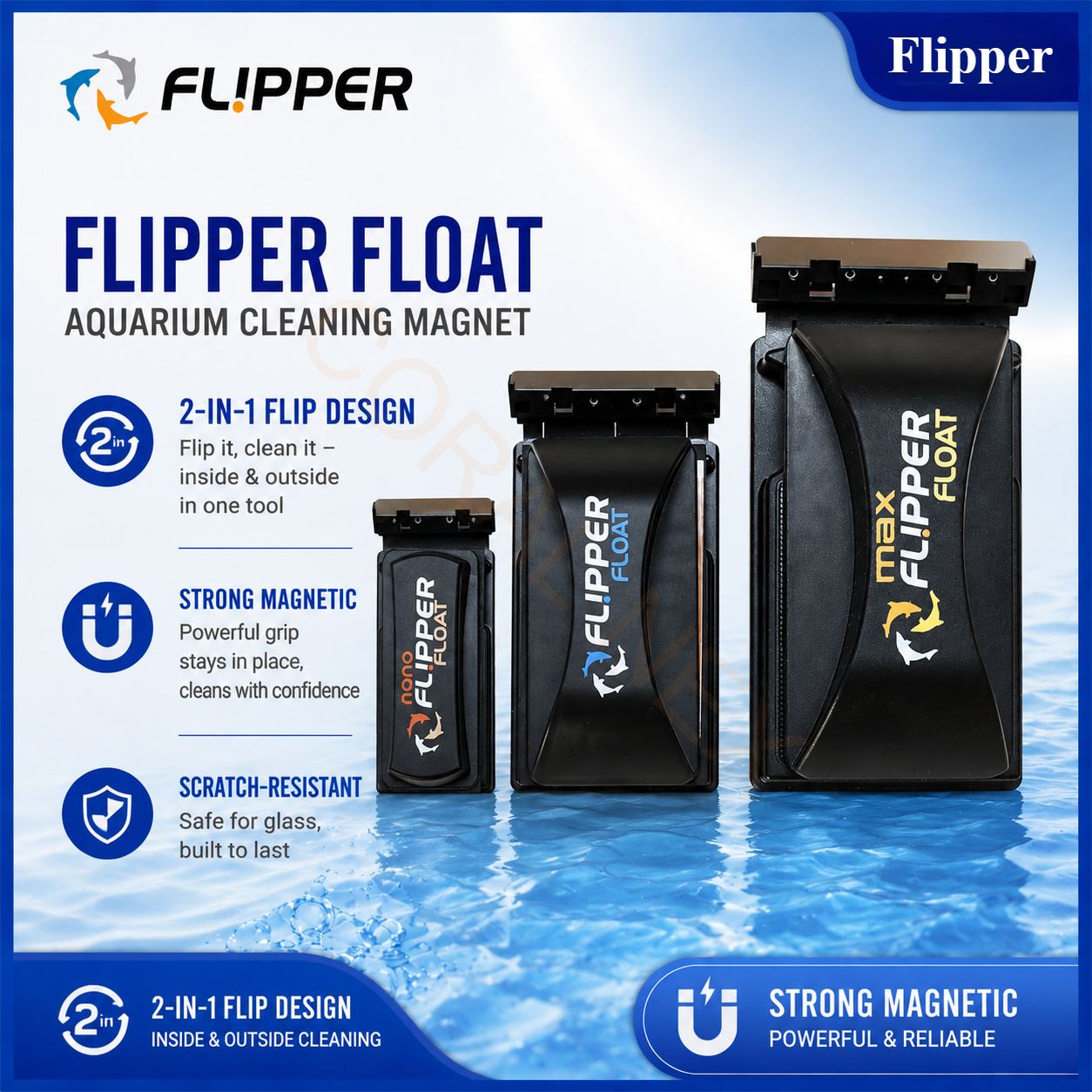 Flipper Nano/Standard/Max Floa - Marine Aquarium Glass Cleaner 리뷰 및 가격