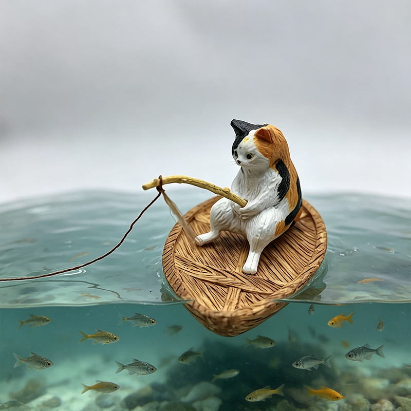 Creative Cat Fishing Boat Aqua - Aquarium Marina 리뷰 및 가격
