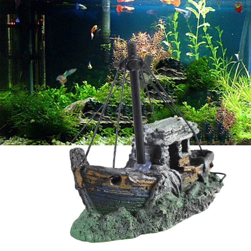Aquarium Sunken Ship Decoratio - Aquarium Marina 리뷰 및 가격