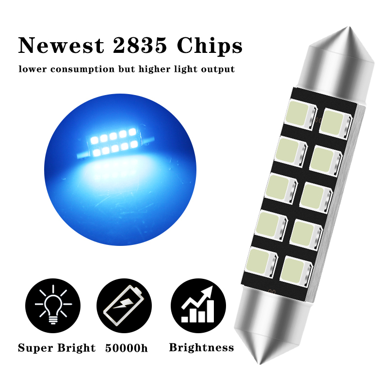 2pcs led C5W light festoon 31m - Actinic Blue Led 리뷰 및 가격