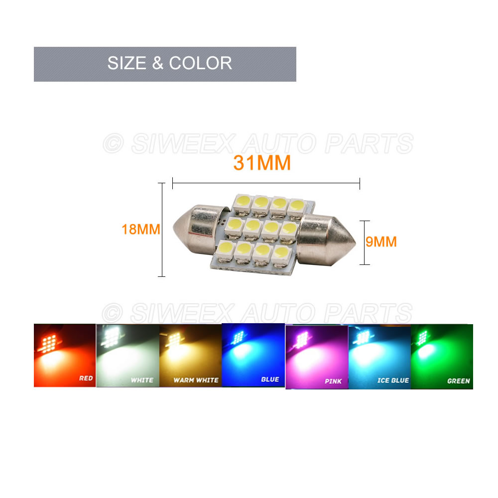 31mm 3528 1210 SMD 12 LED Car  - Actinic Blue Led 리뷰 및 가격