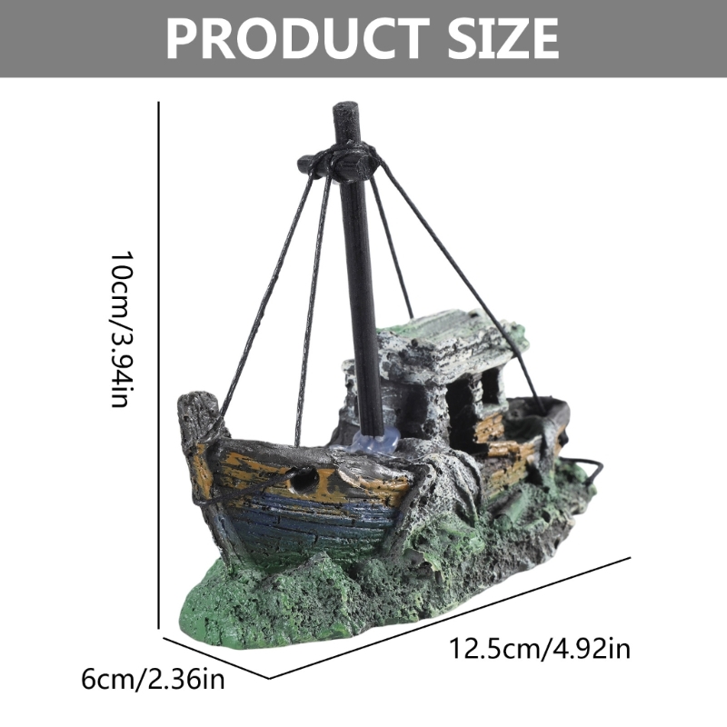Aquarium Sunken Ship Decoratio - Aquarium Marina 리뷰 및 가격