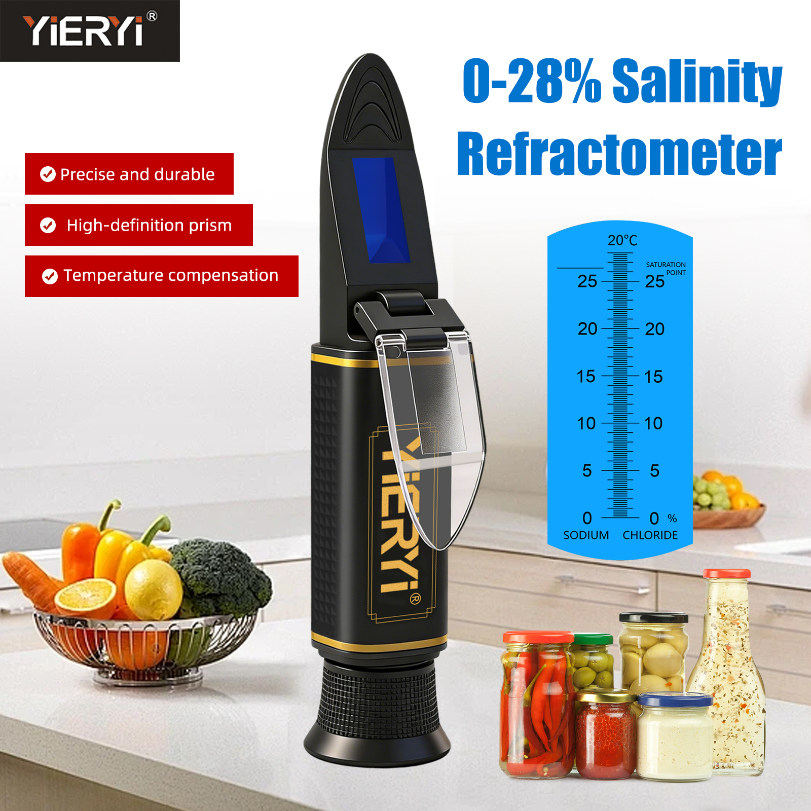Yieryi 0-28% Salinity Refracto - Marine Aquarium Refractometer 리뷰 및 가격