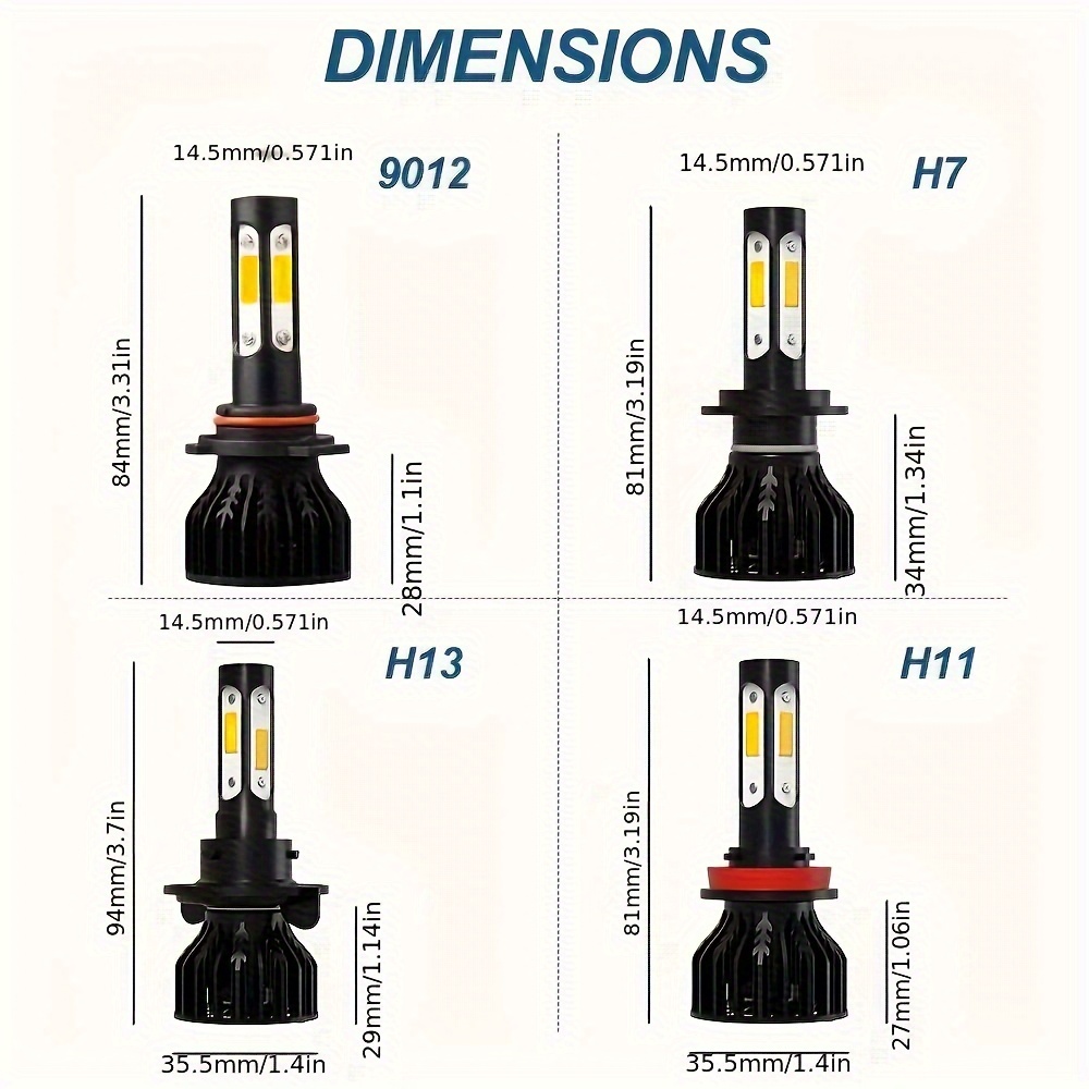 2pcs New 4 Sides 9005/HB3 9006 - Actinic Blue Led 리뷰 및 가격