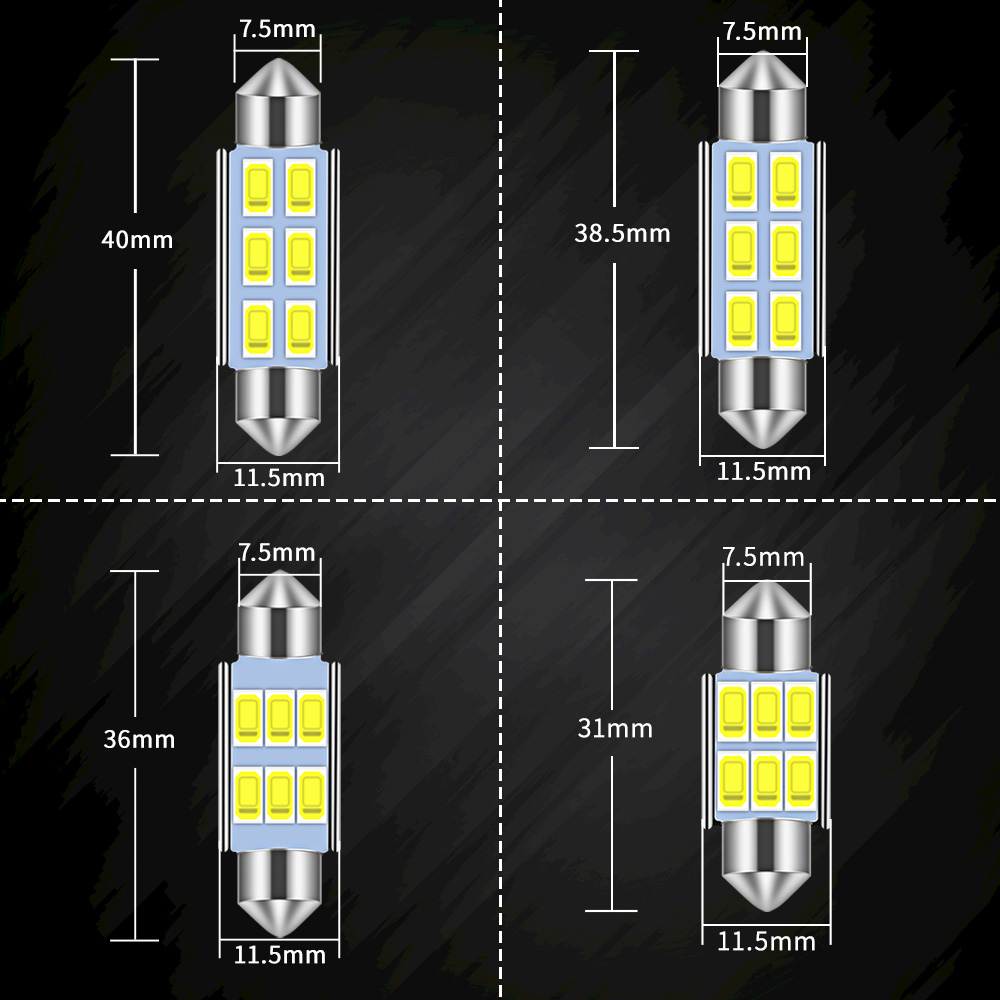 4Pcs C5w Led bulb CANBUS Festo - Actinic Blue Led 리뷰 및 가격