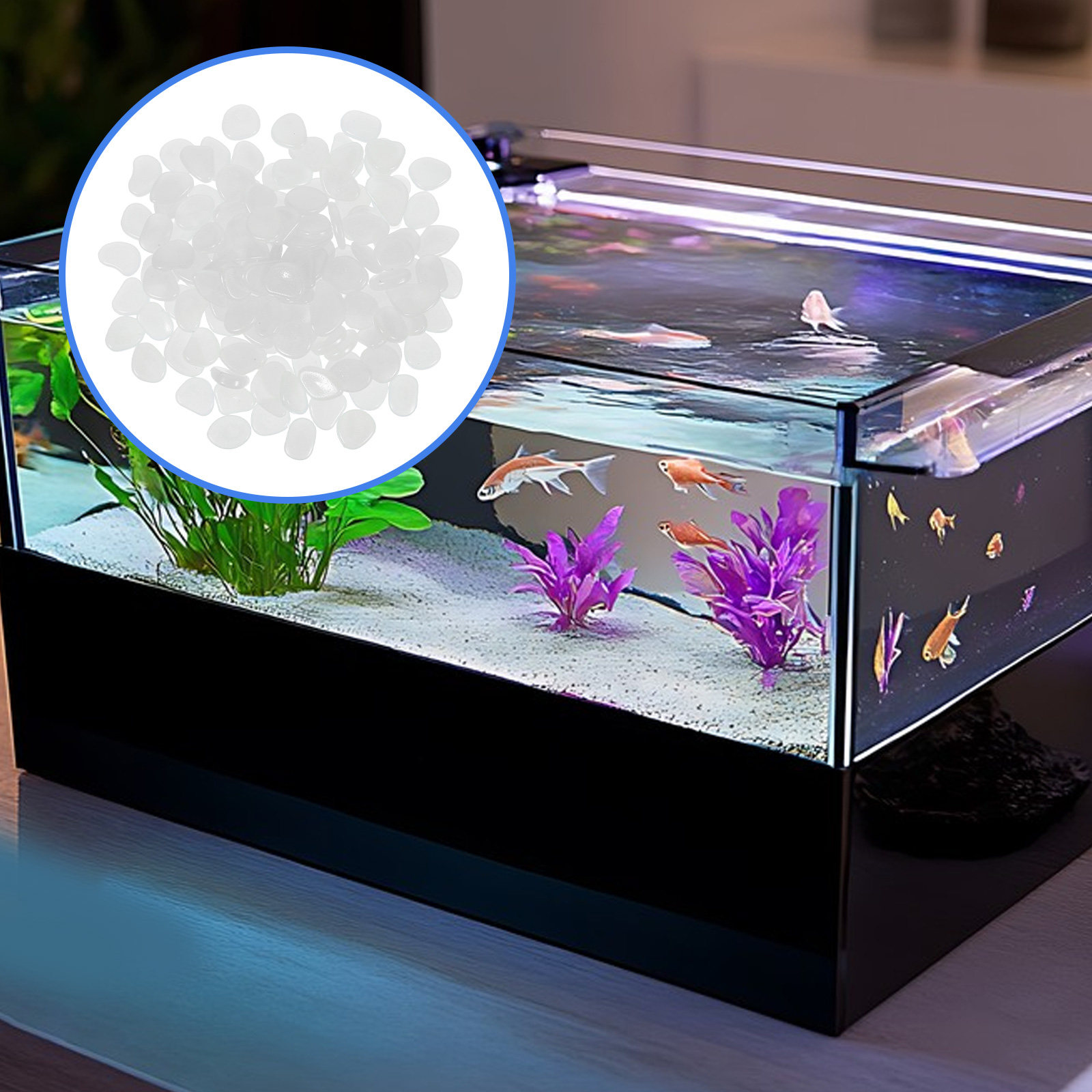200Pcs Glowing Stone Pebbles A - Marine Aquarium Gravel 리뷰 및 가격